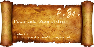 Poparadu Zseraldin névjegykártya